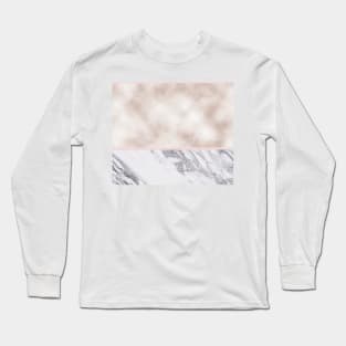 Pearl rose gold with marble Long Sleeve T-Shirt